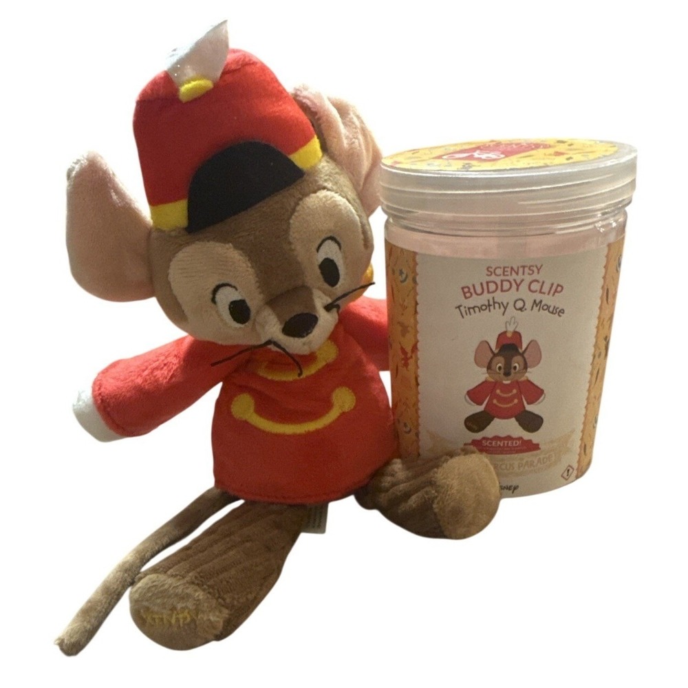 Scentsy Disney Timothy Q. Mouse Buddy Clip Dumbo Circus Parade Scented NEW